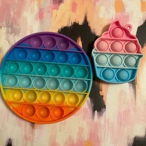 These are Pop Its’. They are used for stress, satisfaction, ADHD, ASD, etc.